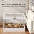 Load image into Gallery viewer, Hamster Cage, 31.5"L Transparent Acrylic Small Animal Habitat with Openable Top, Exercise Play House with Hut, Seesaw, Ladder for Dwarf Hamster, Gerbil, White
