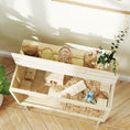 Load image into Gallery viewer, Large Hamster Cage, 28"Length Wooden Hamster Cage for Syrian, Dwarf, Gerbil, Hamster Habitat with Seesaw, Water Bottle, Food Dish, Hut, Transparent Panel for Easy Observe
