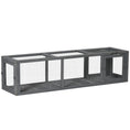 Load image into Gallery viewer, PawHut Outdoor Cat Tunnel with Extendable Design, 59" L Wooden Cat Run with Weather Protection, Connecting Inside and Outside, for Deck Patios, Balconies, Gray
