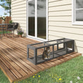 Load image into Gallery viewer, PawHut Outdoor Cat Tunnel with Extendable Design, 59" L Wooden Cat Run with Weather Protection, Connecting Inside and Outside, for Deck Patios, Balconies, Gray
