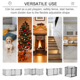 Load image into Gallery viewer, Pet Safety Gate, 5 Panels Playpen Fireplace, Metal Fence, Stair Barrier, Room Divider w/ Walk-Through Door - Black
