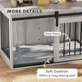 Load image into Gallery viewer, Dog Crate Furniture, Dog House Furniture Style for Large Breeds, Pet Kennel with Removable Cushion for Indoor Use, 98 x 58 x 61cm, Grey
