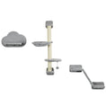 Load image into Gallery viewer, 3Pcs Cat Wall Shelf with Scratching Post, Cat Wall Shelves for Relaxing, Climbing, Cat Wall With Soft Ladder, Scratching Board, Hammock, Grey
