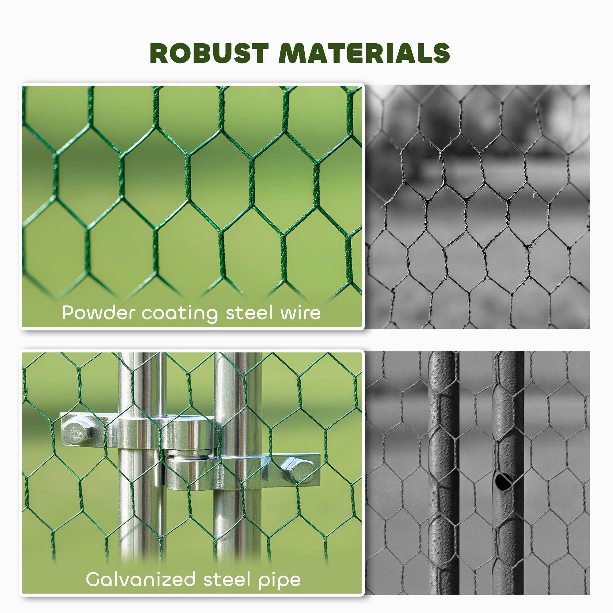 Metal Chicken Coop, 26' x 10' x 6.4' Large Chicken Run Hen House with Feeding Door, Waterproof Cover, Hanging Feeder, Perch, Poultry Cage for Outdoor, Backyard, Farm for 24-30 Hens