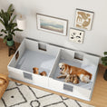 Load image into Gallery viewer, PawHut Whelping Box for Dogs and Puppies, Dog Whelping Box with Waterproof Pee Pad, Adjustable Height Door, for Large Dogs Indoor Use, 96" x 47" x 19"
