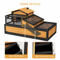 Load image into Gallery viewer, Tortoise House 3-Room Wooden Tortoise Enclosure Large Reptile Cage with 2 Stories, Ladder, Balcony, Tray, Openable Roof, 60H x 112L x 65Wcm, Yellow
