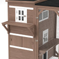 Load image into Gallery viewer, PawHut Catio Outdoor Cat Enclosure, Large Wood Kitten Cat House Enclosure with 3-Level Design, Weatherproof Roof, Big Hiding Areas, Multiple Platforms, Resting Box, 45"H, Brown
