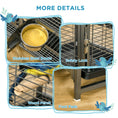 Load image into Gallery viewer, Bird Travel Carrier Cage for Parrots Conures African Grey Cockatiel Parakeets with Stand Perch, Stainless Steel Bowls, Pull Out Tray, Black
