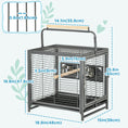 Load image into Gallery viewer, Bird Travel Carrier Cage for Parrots Conures African Grey Cockatiel Parakeets with Stand Perch, Stainless Steel Bowls, Pull Out Tray, Black
