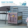 Load image into Gallery viewer, Bird Travel Carrier Cage for Parrots Conures African Grey Cockatiel Parakeets with Stand Perch, Stainless Steel Bowls, Pull Out Tray, Black

