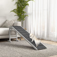 Load image into Gallery viewer, Dog Ramp for Bed, Pet Ramp for Dogs with Non-Slip Carpet and Top Platform, White & Grey
