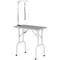 Charger l'image dans la visionneuse de la galerie, 32in Foldable Dog Grooming Table for Small Medium Dogs, Pet Grooming Table for Cats Puppies with Adjustable Arm, Noose and Non-Slip Surface, Grey
