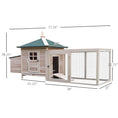 Load image into Gallery viewer, 77" Chicken Coop Hen House Rabbit Hutch Poultry Cage Pen Outdoor Backyard with Nesting Box Run Natural

