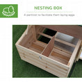 Load image into Gallery viewer, Chicken Coop with Chicken Run, Outdoor Hen House Poultry Cage with Nesting Box, Openable Top, 196 x 76 x 97cm, Natural

