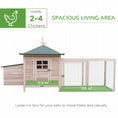 Load image into Gallery viewer, Chicken Coop with Chicken Run, Outdoor Hen House Poultry Cage with Nesting Box, Openable Top, 196 x 76 x 97cm, Natural
