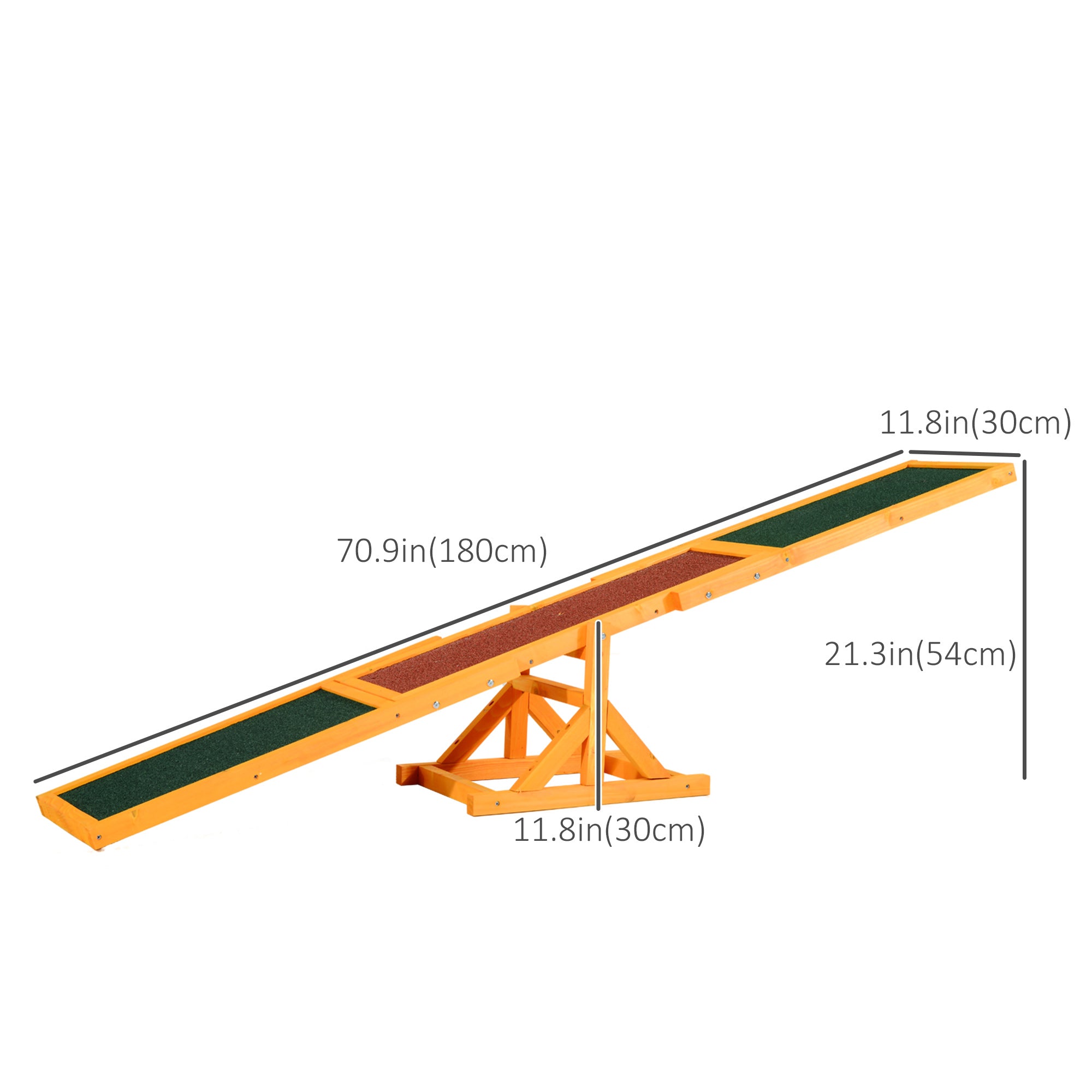 Wood Pet Seesaw Platform Dog Agility Training Equipment Run Game Toy Weather Resistant Pet Supplies Natural