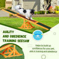 Load image into Gallery viewer, Wooden Pet Seesaw for Big Dogs, Agility Training Equipment for Dogs with Anti-Slip surface, 180 x 30 x 30cm - Natural

