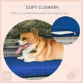 Load image into Gallery viewer, Elevated Rattan Dog House Outdoor with Canopy, Wicker Dog Bed with Water-Resistant Cushion, for Small and Medium Dogs Dark Blue
