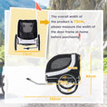 Load image into Gallery viewer, Steel Dog Bike Trailer Pet Cart Carrier for Bicycle Kit Water Resistant with Hitch Coupler Travel White and Black
