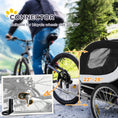 Load image into Gallery viewer, Steel Dog Bike Trailer Pet Cart Carrier for Bicycle Kit Water Resistant with Hitch Coupler Travel White and Black
