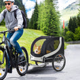 Load image into Gallery viewer, Steel Dog Bike Trailer Pet Cart Carrier for Bicycle Kit Water Resistant with Hitch Coupler Travel White and Black
