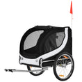 Load image into Gallery viewer, Steel Dog Bike Trailer Pet Cart Carrier for Bicycle Kit Water Resistant with Hitch Coupler Travel White and Black
