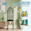 Load image into Gallery viewer, Bird Cage Budgie Cage with Stand Slide Tray Handle for Finch Canary 43 x 32.5 x 163cm Black
