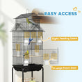 Load image into Gallery viewer, Bird Cage Budgie Cage with Stand Slide Tray Handle for Finch Canary 43 x 32.5 x 163cm Black
