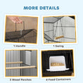 Load image into Gallery viewer, Bird Cage Budgie Cage with Stand Slide Tray Handle for Finch Canary 43 x 32.5 x 163cm Black
