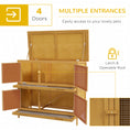 Load image into Gallery viewer, Rabbit Hutch, Wooden 2 Tier Bunny Guinea Pig Cage with Openable Top, Slide-out Tray, Ramp, Asphalt Roof, for 2 Rabbits Outdoor Backyard Use, Yellow
