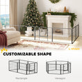 Load image into Gallery viewer, Dog Playpen, Wide 31.5"W Heavy-Duty Metal Puppy Play Pen, Pet Exercise Fences for Outside and Indoor, DIY Design with Door for Small Dogs, 6 Panels, 23.5"H
