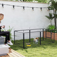 Load image into Gallery viewer, Dog Playpen, Wide 31.5"W Heavy-Duty Metal Puppy Play Pen, Pet Exercise Fences for Outside and Indoor, DIY Design with Door for Small Dogs, 6 Panels, 23.5"H
