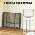Load image into Gallery viewer, Dog Playpen, Wide 31.5"W Heavy-Duty Metal Puppy Play Pen, Pet Exercise Fences for Outside and Indoor, DIY Design with Door for Small Dogs, 6 Panels, 23.5"H
