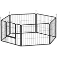 Load image into Gallery viewer, Dog Playpen, Wide 31.5"W Heavy-Duty Metal Puppy Play Pen, Pet Exercise Fences for Outside and Indoor, DIY Design with Door for Small Dogs, 6 Panels, 23.5"H

