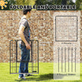 Load image into Gallery viewer, 6 Panels Dog Playpen, 27"W x 31.5"H Heavy Duty Pet Fence with Door & Strap for Indoor Outdoor Backyard Garden, Portable & Foldable Puppy Pet Pen for Medium Dogs
