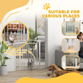 Load image into Gallery viewer, Dog Gate, 38" Extra Tall Pet Gate with Cat Door, Includes 2.8" and 5.5" Extension Kits, Pressure Mounted Stair Gate for Doorways, Hallways, Stairways, 30"-41" Width
