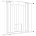 Load image into Gallery viewer, Dog Gate, 38" Extra Tall Pet Gate with Cat Door, Includes 2.8" and 5.5" Extension Kits, Pressure Mounted Stair Gate for Doorways, Hallways, Stairways, 30"-41" Width
