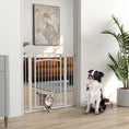 Load image into Gallery viewer, Dog Gate, 38" Extra Tall Pet Gate with Cat Door, Includes 2.8" and 5.5" Extension Kits, Pressure Mounted Stair Gate for Doorways, Hallways, Stairways, 30"-41" Width
