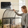 Load image into Gallery viewer, Hamster Cage Steel Frame Chewproof, Large Rat Cage with Openable Top, Deep Burrow, Transparent Small Animal Habitat for Dwarf Syrian Hamster, Gerbil, Rats, 81L x 51W x 53H cm
