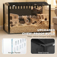Load image into Gallery viewer, Hamster Cage Steel Frame Chewproof, Large Rat Cage with Openable Top, Deep Burrow, Transparent Small Animal Habitat for Dwarf Syrian Hamster, Gerbil, Rats, 81L x 51W x 53H cm
