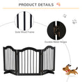 Load image into Gallery viewer, Freestanding Pet Gate Wooden Dog Gate with Support Feet Foldable Pet Fence Safety Barrier for the House Doorway Stairs Black
