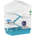 Charger l'image dans la visionneuse de la galerie, Large Hamster Cage, 5-Tier Small Animal House and Habitats for Gerbil Mice with Platforms, Food Bowl, Water Bottle, Hideout, Ramps & Exercise Wheel, Light Blue
