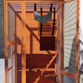 Load image into Gallery viewer, Catio Outdoor Cat Enclosure, 76" L Large Weatherproof Cat House with Cat Condo, Jumping Platforms, Ladder, Ramps, Hammock for 2-3 Indoor Cats, Orange
