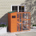 Load image into Gallery viewer, Catio Outdoor Cat Enclosure, 76" L Large Weatherproof Cat House with Cat Condo, Jumping Platforms, Ladder, Ramps, Hammock for 2-3 Indoor Cats, Orange
