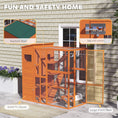 Load image into Gallery viewer, Catio Outdoor Cat Enclosure, 76" L Large Weatherproof Cat House with Cat Condo, Jumping Platforms, Ladder, Ramps, Hammock for 2-3 Indoor Cats, Orange
