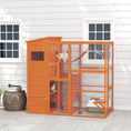 Load image into Gallery viewer, Catio Outdoor Cat Enclosure, 76" L Large Weatherproof Cat House with Cat Condo, Jumping Platforms, Ladder, Ramps, Hammock for 2-3 Indoor Cats, Orange
