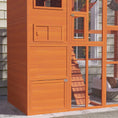 Load image into Gallery viewer, Catio Outdoor Cat Enclosure, 76" L Large Weatherproof Cat House with Cat Condo, Jumping Platforms, Ladder, Ramps, Hammock for 2-3 Indoor Cats, Orange
