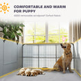 Load image into Gallery viewer, Whelping Box for Dogs and Puppies, 4 Panel Whelping Pen with Washable Whelping Pad, Wind-Resistant Cloth, Lockable Door, Dog Playpen for Small and Medium Breeds, 122 x 122 x 60cm
