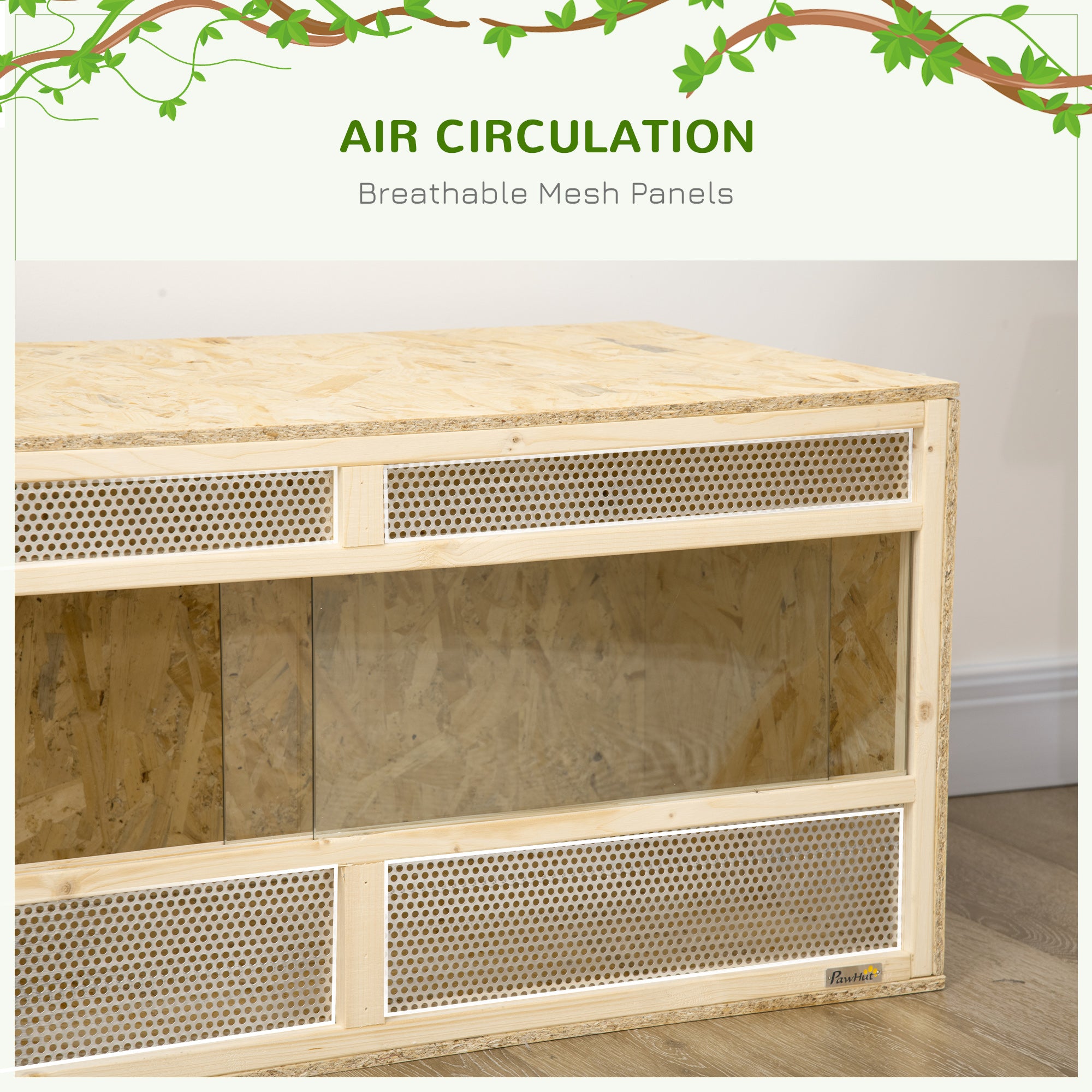Reptile Terrarium, 58 Gallon Reptile Tank w/ Transparent Sliding Doors, Breathable Mesh for Bearded Dragon, Lizards, Horned Frogs, Snakes and Chameleons, 39" x 18.5" x 18.5"
