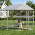 Charger l'image dans la visionneuse de la galerie, Outdoor Dog Kennel Dog Run with Water and UV Resistant Cover for Small and Medium Sized Pets, 6.6' x 6.6' x 6.6', Silver
